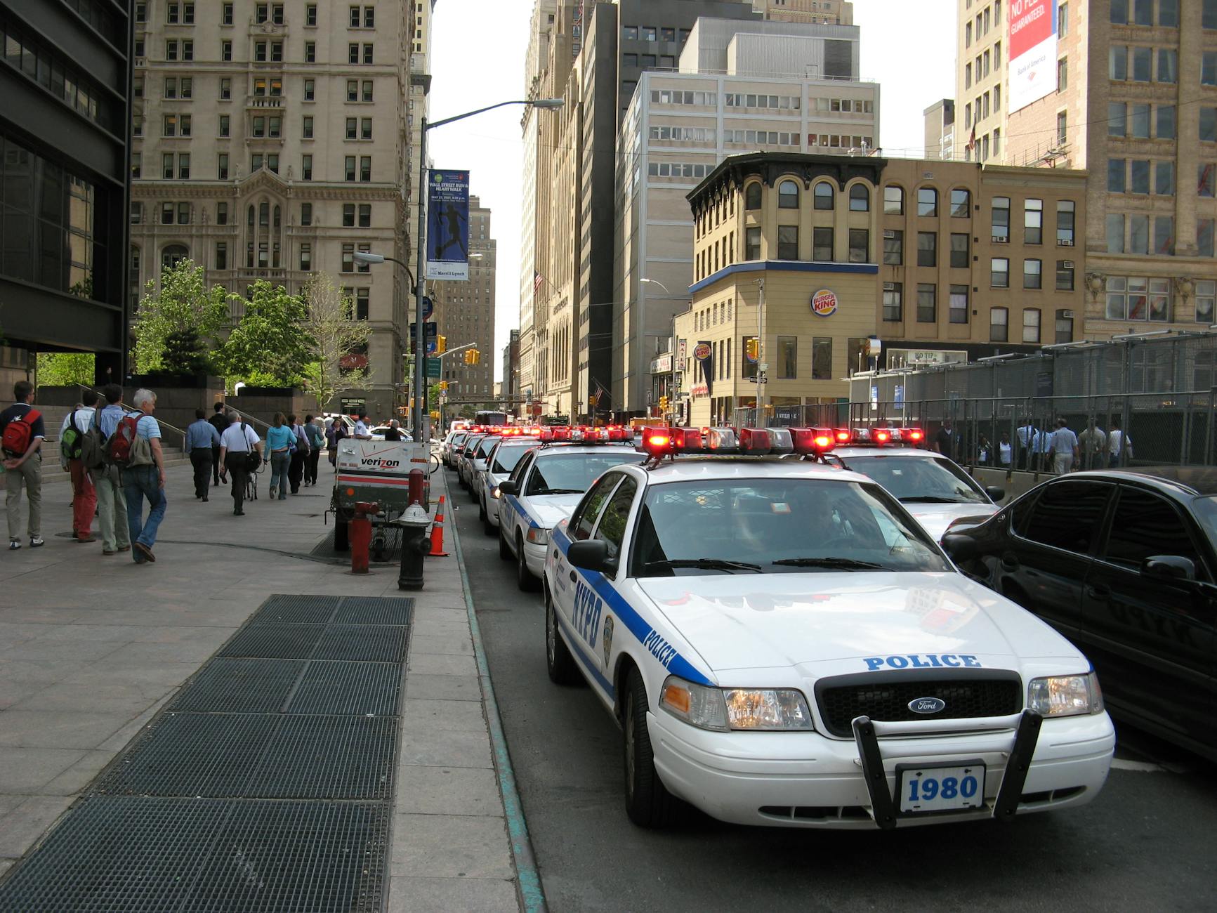 police cars on road